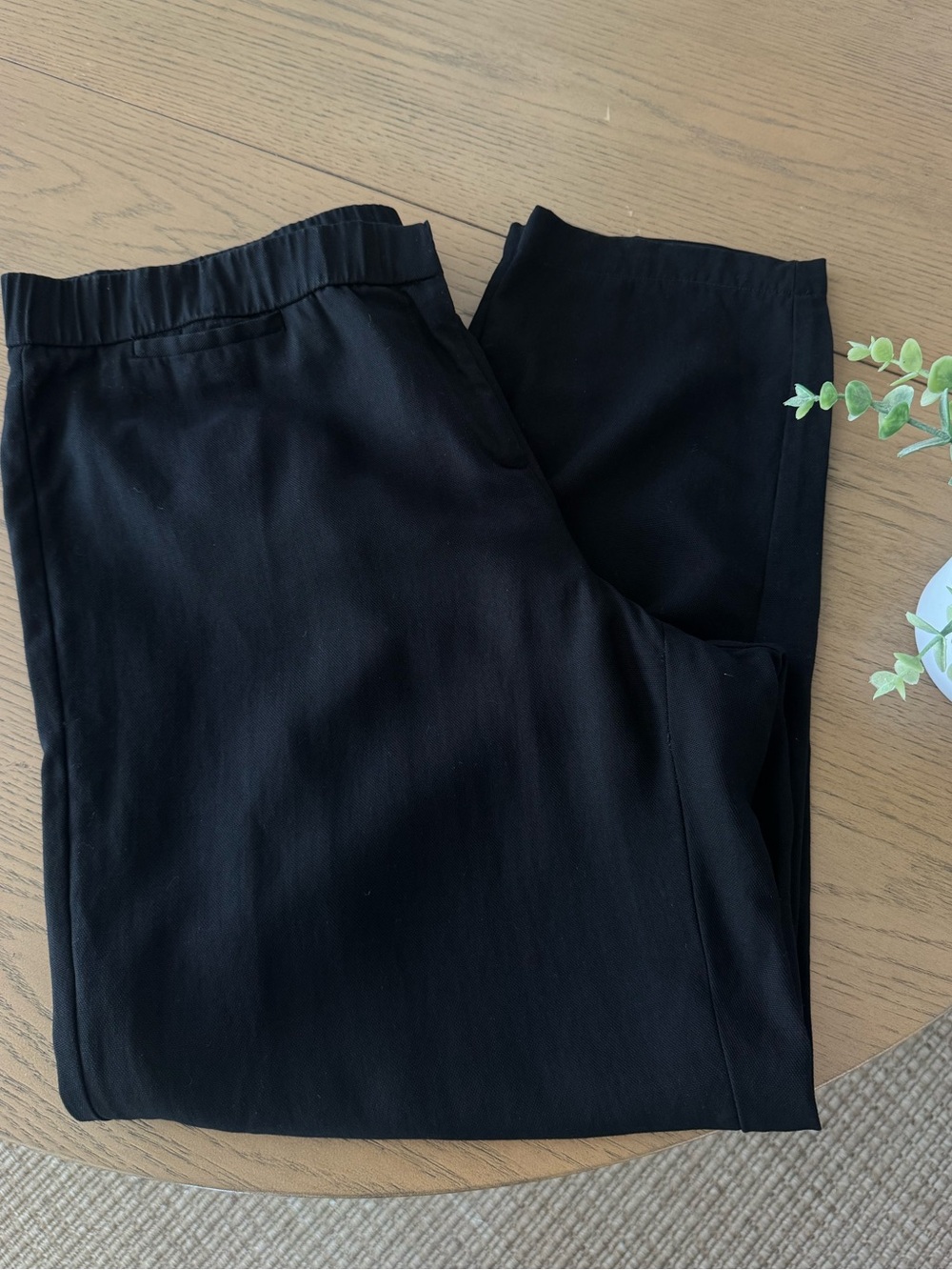 Eileen Fisher Black Tencel Lyocell Pull-On Pants Size Large